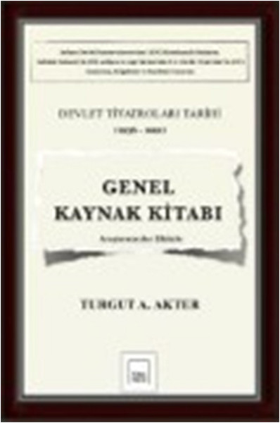 Genel Kaynak Kitabı %25 indirimli Turgut A. Akter