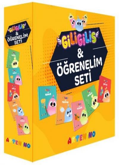 Giligilis ile Öğrenelim Seti - Eğitici Mini Karton Kitap Serisi Kolekt