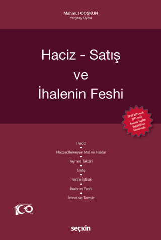 Haciz - Satış ve İhalenin Feshi (Ciltli) Mahmut Coşkun