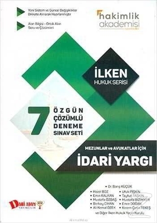 Hakimlik Akademisi İdari Yargı 7'li Çözümlü Deneme Sınavı Kolektif