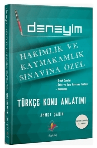 Hakimlik Kaymakamlık Deneyim Türkçe Konu Anlatımlı Ahmet Şahin