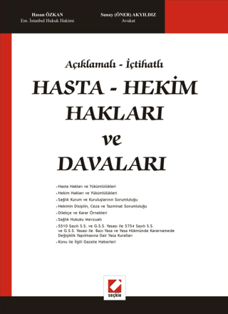 Hasta – Hekim Hakları ve Davaları (Ciltli) Sunay Akyıldız