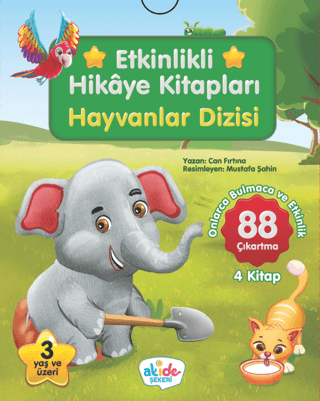 Etkinlikli Hikaye Kitapları Seti - Hayvanlar Dizisi - 4 Kitap Takım Cü