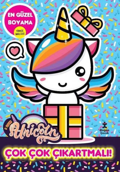 I Love Unicorn En Güzel Boyama Çok Çok Çıkartmalı! Kolektif