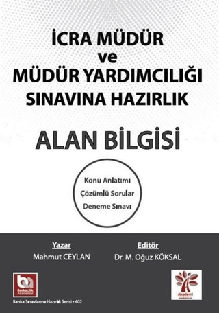 İcra Müdür ve Müdür Yardımcılığı Sınavına Hazırlık Alan Bilgisi Mahmut