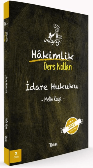 İdare Hukuku Hakimlik Ders Notları Metin Kaya