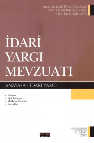 İdari Yargı Mevzuatı Bahtiyar Akyılmaz