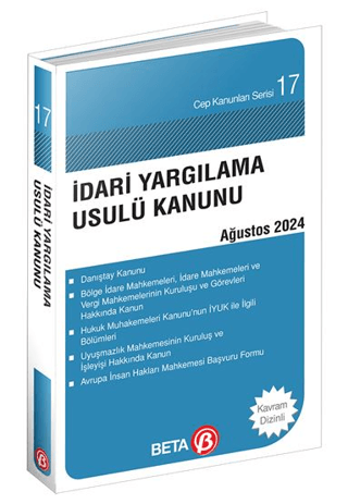 İdari Yargılama Usulü Kanunu Ağustos 2024 - Cep Kanunları Serisi Kolek