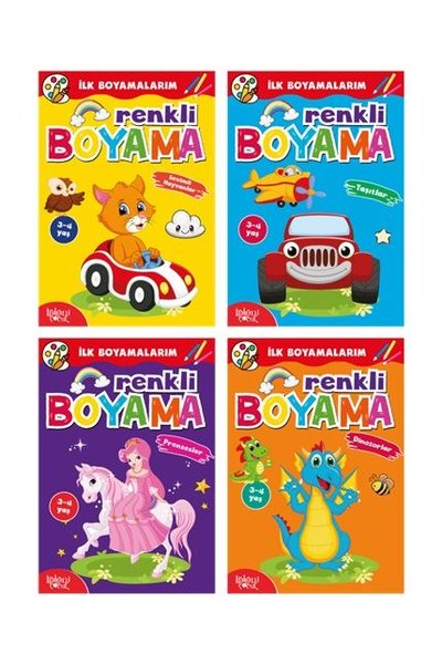 İlk Boyamalarım - Renkli Boyama (4 Kitap Takım) Kolektif