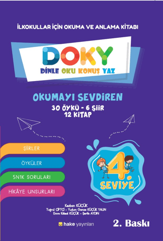 İlkokullar için Okuma ve Anlama Kitabı DOKY (Dinle, Oku, Konuş, Yaz) 4