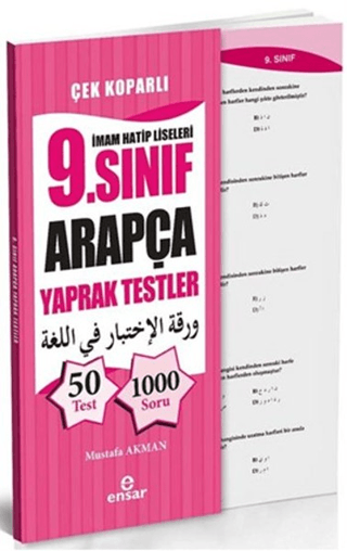 İmam Hatip Liseleri 9. Sınıf Arapça Yaprak Testler %26 indirimli Musta