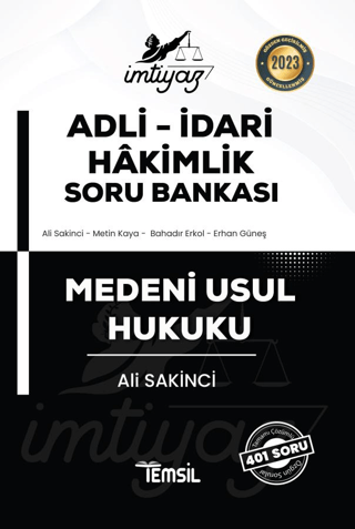 İmtiyaz Adli-İdari Hakimlik Medeni Usul Hukuku Soru Bankası Ali Sakinc