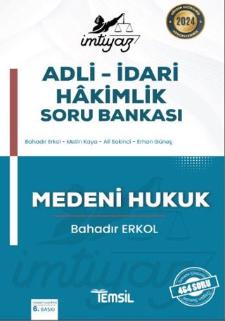 İmtiyaz Adli - İdari Hakimlik Soru Bankası Medeni Hukuk Bahadır Erkol