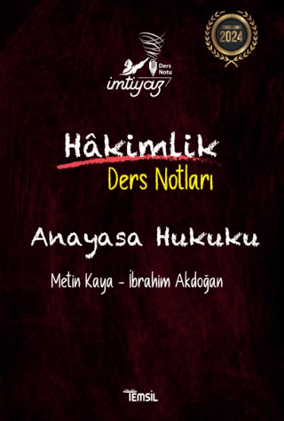 İmtiyaz Anayasa Hukuku Hakimlik Ders Notları Metin Kaya