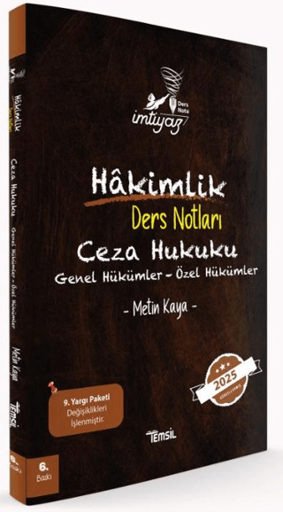 İmtiyaz Ceza Hukuku - Genel Hükümler - Özel Hükümler Hakimlik Ders Not