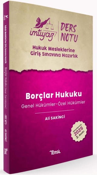 İmtiyaz HMGS Borçlar Hukuku Genel Hükümler - Özel Hükümler Ders Notlar