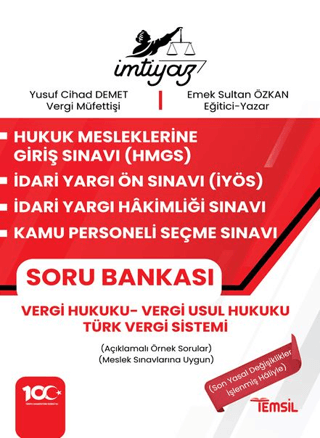 İmtiyaz HMGS - İYÖS- İYHS - KPSS Vergi Hukuku Soru Bankası Vergi Hukuk