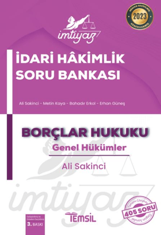 İmtiyaz İdari Hakimlik Soru Bankası Borçlar Hukuku Genel Hükümler Ali 