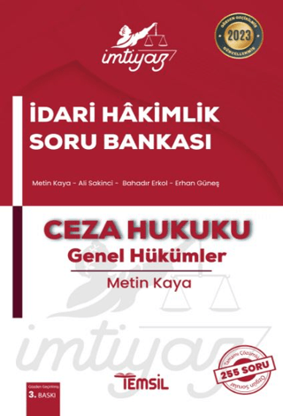 İmtiyaz İdari Hakimlik Soru Bankası Ceza Hukuku - Genel Hükümler Metin