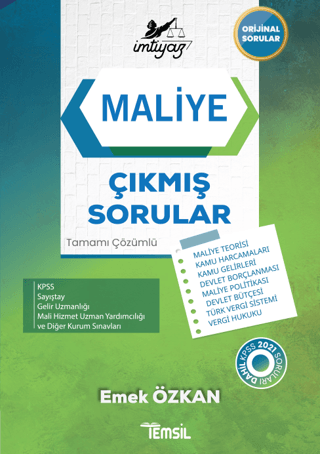 Maliye Çıkmış Sorular - Tamamı Çözümlü - İmtiyaz Emek Özkan