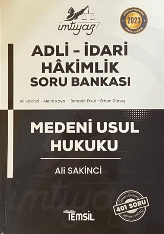 İmtiyaz Medeni Usul Hukuku Hakimlik Ders Notları Ali Sakinci