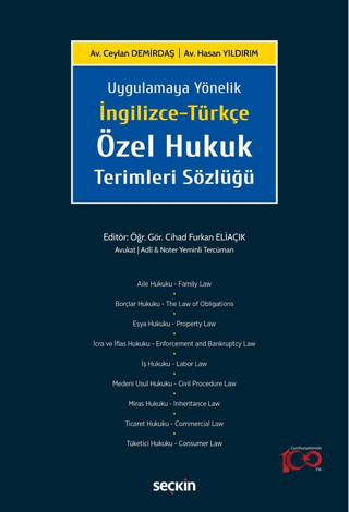 İngilizce-Türkçe Özel Hukuk Terimleri Sözlüğü Cihad Furkan Eliaçık