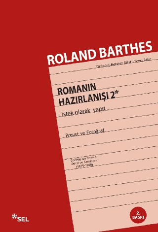 Romanın Hazırlanışı 2 %34 indirimli Roland Barthes