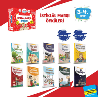 İstiklal Marşı Öyküleri (10 Kitap + Değerlendirme Testi) Kolektif