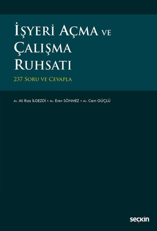 İşyeri Açma ve Çalışma Ruhsatı Ali Rıza İlgezdi