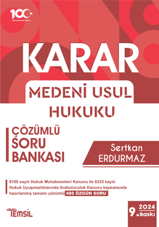 Karar Medeni Usul Hukuku Çözümlü Soru Bankası Sertkan Erdurmaz