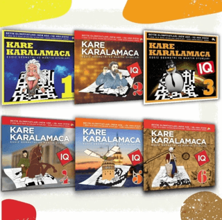 Kare Karalamaca Seti 1 - 7'den 70'e Akıl ve Mantık Oyunları - 6 Kitap 