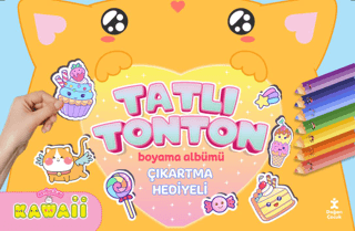 Sevimliler Kawaii-Tatlı Tonton Boyama Albümü-Çıkartma Hediyeli Kolekti