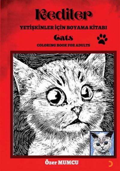 Kediler - Yetişkinler için Boyama Kitabı Özer Mumcu