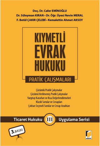 Kıymetli Evrak Hukuku Pratik Çalışmaları Cafer Eminoğlu