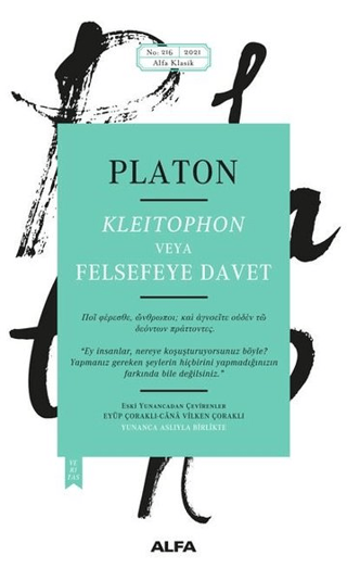 Kleitophon Veya Felsefeye Davet Platon (Eflatun)