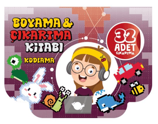 Kodlama - Boyama & Çıkartma Kitabı - 32 Adet Çıkartma Kolektif