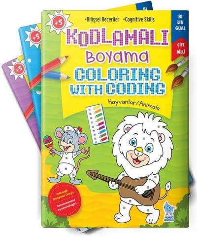 Kodlamalı Boyama - Hayvanlar - Taşıtlar - Mevsimler - Evim - Ailem Kol