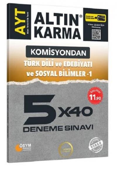 Komisyondan AYT Türk Dili ve Edebiyatı ve Sosyal Bilimler 1 5x40 Denem