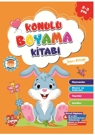 Konulu Boyama Kitabı - Sarı Kitap - 2 - 3 Yaş Kolektif