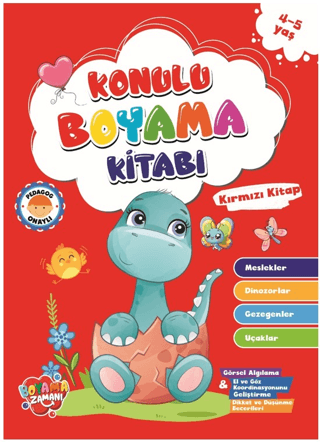 Konulu Boyama Kitabı - Kırmızı Kitap - 4 - 5 Yaş Kolektif