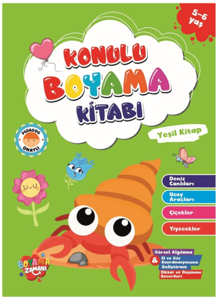 Konulu Boyama Kitabı - Yeşil Kitap - 5 - 6 Yaş Kolektif