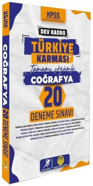 KPSS Coğrafya Dev Kadro Türkiye Karması 20 Deneme Çözümlü Kolektif