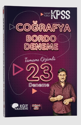 2023 KPSS Coğrafya Tamamı Çözümlü 23 Bordo Deneme Mehmet Eğit