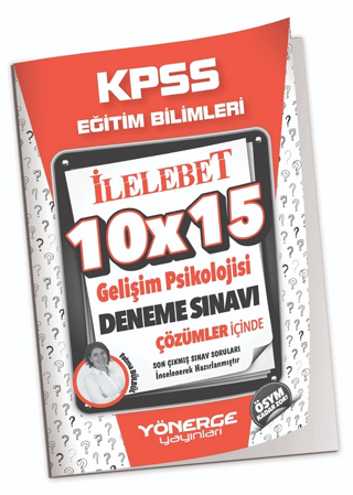 KPSS Eğitim Bilimleri Gelişim Psikolojisi 10x15 Deneme Çözümlü Fatma B