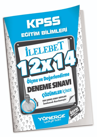 KPSS Eğitim Bilimleri Ölçme ve Değerlendirme 12x14 Deneme Çözümlü Onur