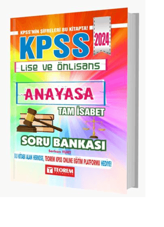 2024 KPSS Lise Ön Lisans Tam İsabet Anayasa Soru Bankası Kolektif