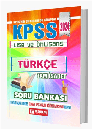 2024 KPSS Lise Ön Lisans Tam İsabet Türkçe Soru Bankası Kolektif