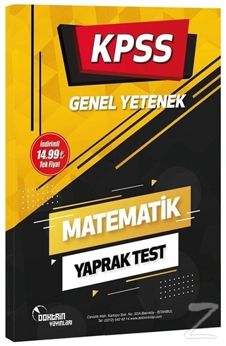 KPSS Matematik Yaprak Test Kazım Özcan