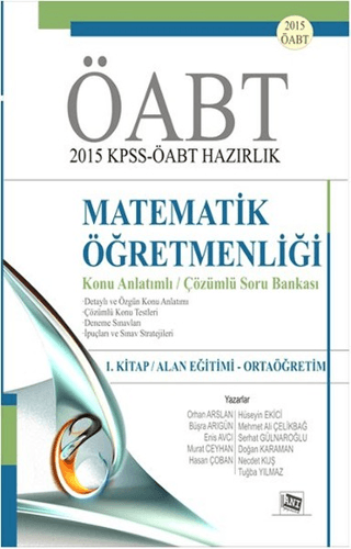 KPSS-ÖABT 2015 Hazırlık Matematik Öğretmenliği / 1. Kitap : Alan Eğiti