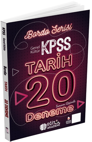 KPSS Tarih Tamamı Çözümlü 20 Bordo Deneme Kolektif